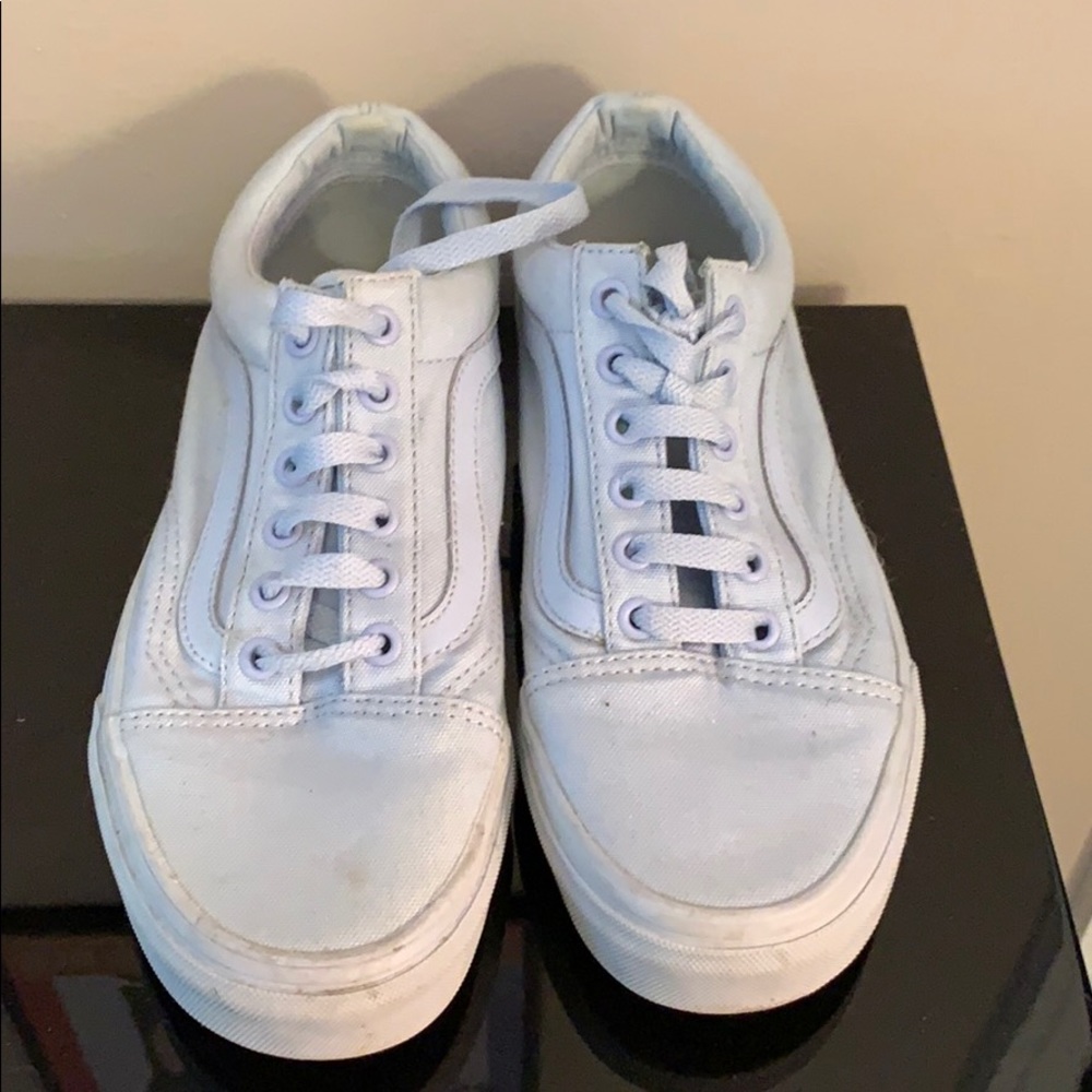 Pastel Blue Mono Canvas Old Skool Vans